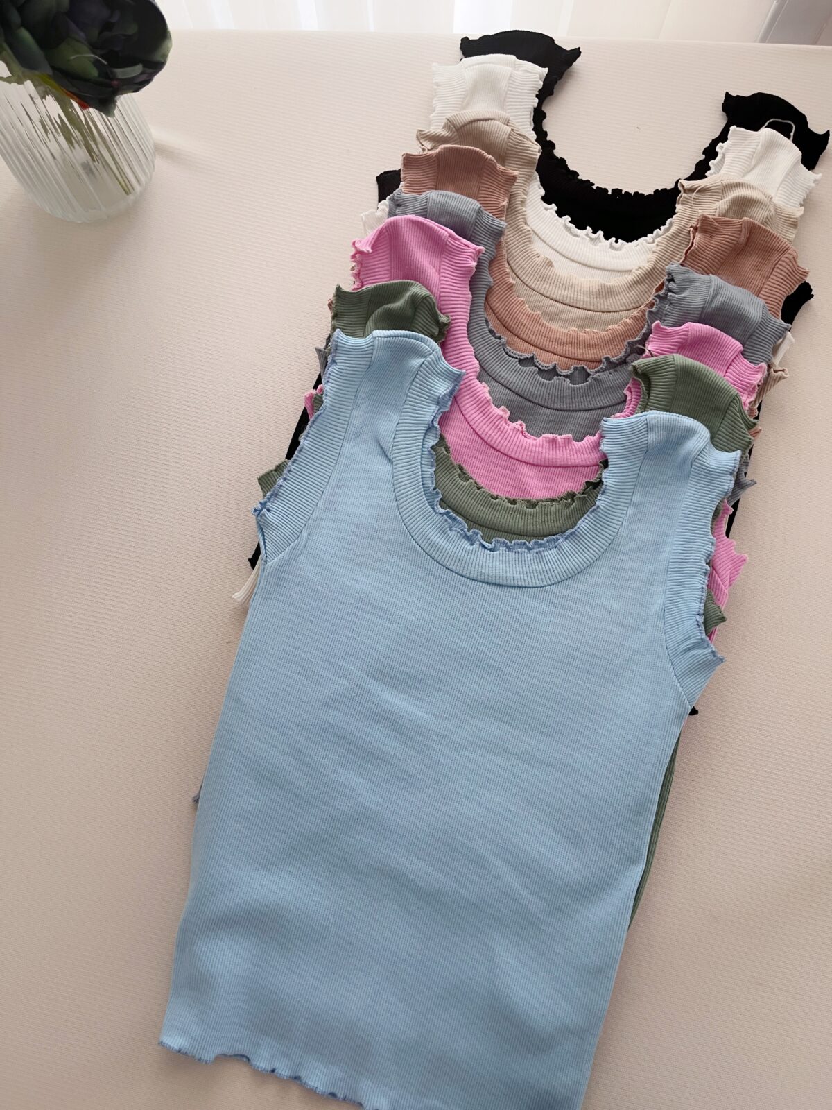 تاپ یقه گرد چین ترمه